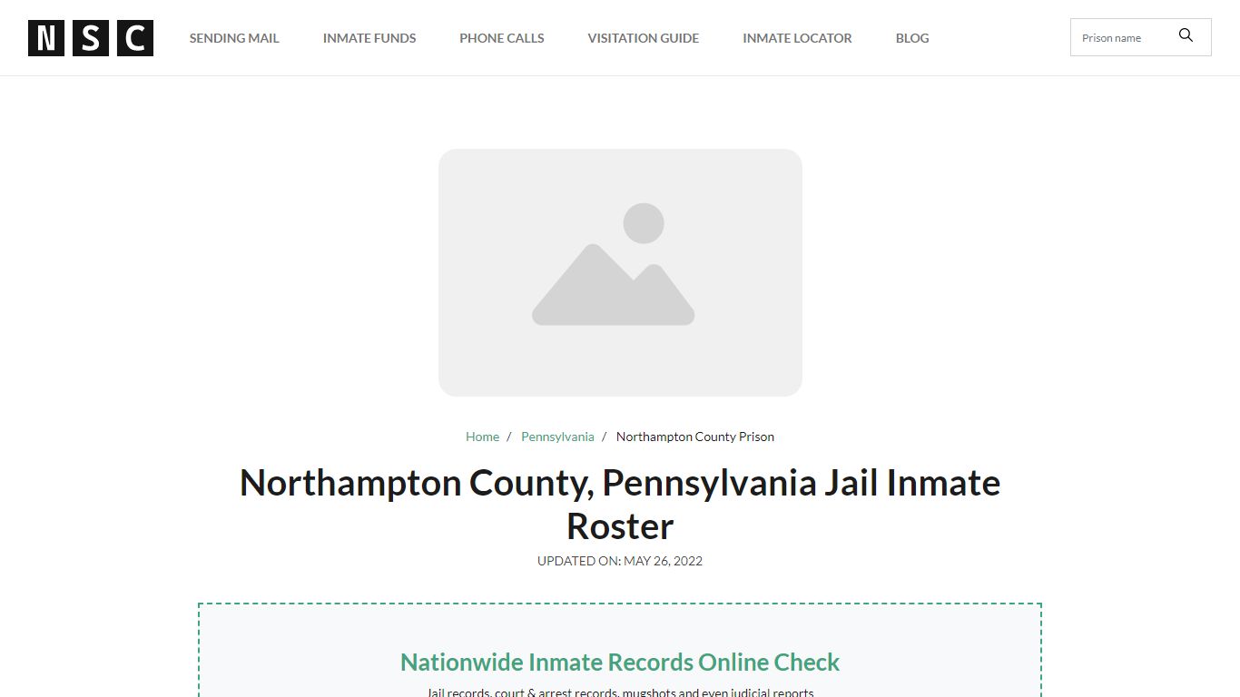 Northampton County, Pennsylvania Jail Inmate List